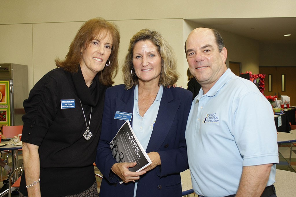 From Left-Right: Shea Ciriago, Coco Burns, and Dave Marcus, Chair of the Board of Broward Education Foundation